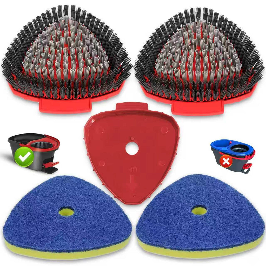 Spin Mop Replacement Head Compatible with O Cedar EasyWring 1 Tank,Scrubber Heads,Scrub Brush Attachment for Bathroom,Kitchen and Various of Hard Floors