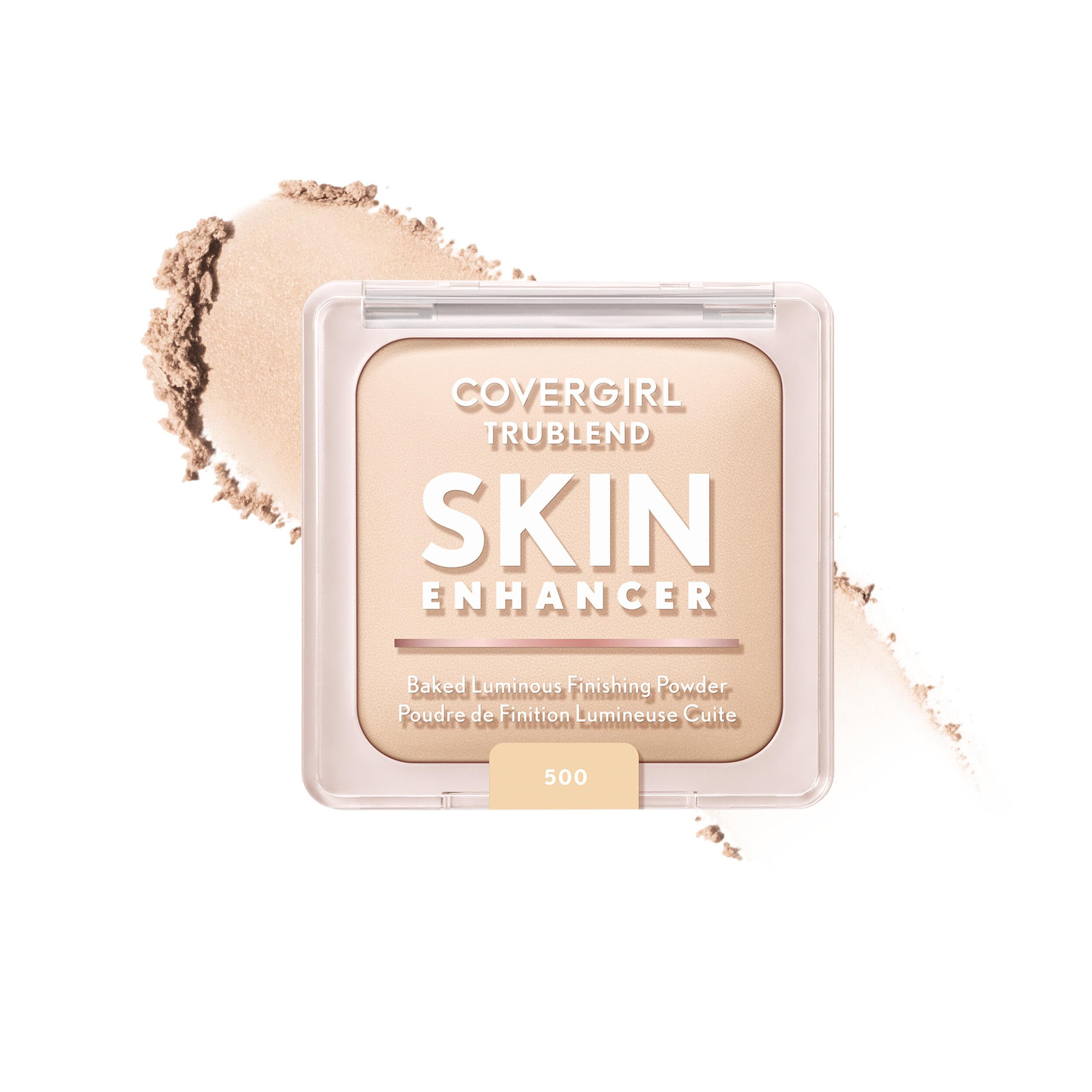 COVERGIRL TruBlend Skin Enhancer Baked Luminous Finishing Face Powder, with Hyaluronic Acid and White Rose Extract, Sheer & Buildable - 530 Cocoa Brownie
