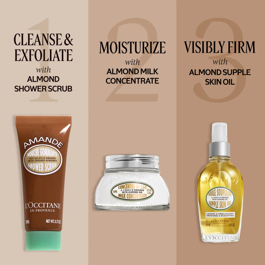 L'Occitane Almond Shower Scrub, 2-In-1 Exfoliating Body Wash, Vegan Care