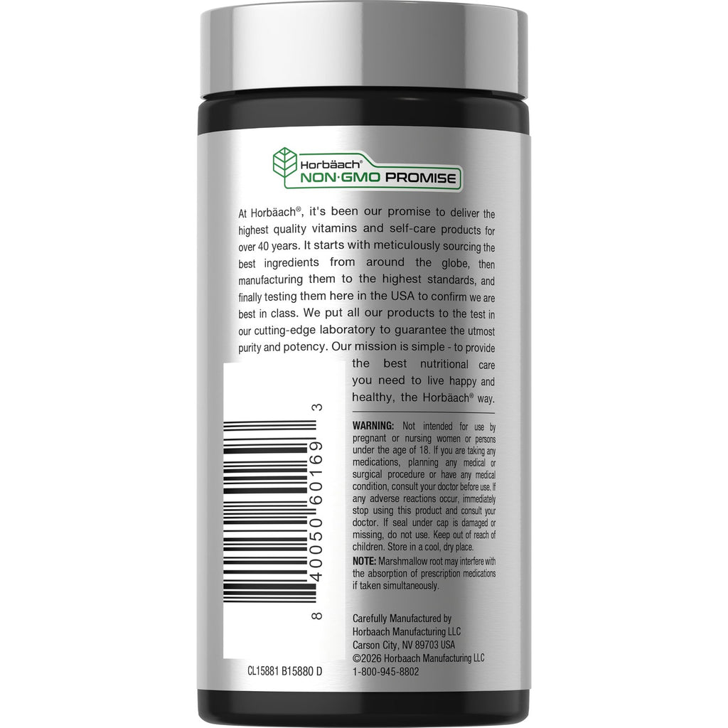 Horbäach Marshmallow Root Capsules | 120 Count | Non-GMO & Gluten Free