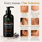 Bruizex 5-in-1 Lymphatic Drainage Massage Oil for Massage Therapy, 8.5 Oz