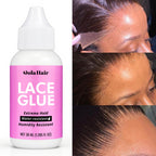 Extreme Hold Lace Glue for Wigs, Waterproof, Invisible Bonding, 1.285 Ounce 36pcs Lace Wig Tape Double Sided Waterproof Lace Front Tape(Glue-3pcs kit)