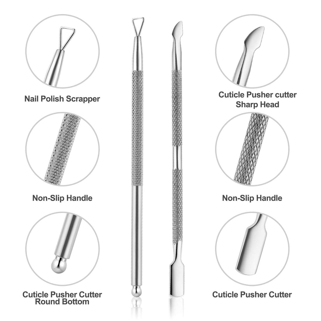 Buy now YINYIN Professional Stainless Steel Nippers, Cutter Clippers, Cuticle Remover, Trimmer with Pusher, Pedicure Manicure Tools for Fingernails and Toenails, Sliver at indiglob india