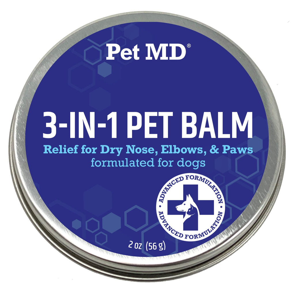 Pet MD Dog Paw Balm - 3-in-1 Paw, Elbow, & Nose Balm for Dogs - 2oz