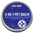 Pet MD Dog Paw Balm - 3-in-1 Paw, Elbow, & Nose Balm for Dogs - 2oz