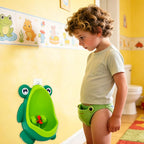 Frog Pee Training,Cute Potty Training Urinal for Boys with Funny Aiming Target,Green Urinals for Toddler Boy