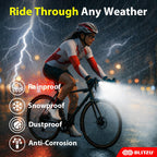 USB Rechargeable Bike Lights Set with Bell, LED Bicycle Front Rear Light