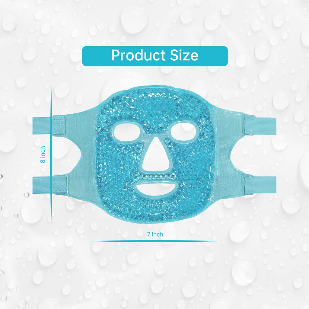 Buy now Cold Face Eye Mask Ice Pack Reduce Facial Puff, Dark Circles, Gel Hot Heat Cold Compress Pack, Face SPA Gift for Woman Sleeping, Pressure, Headaches, Skin Care, Post Laser Cosmetic Care[Blue] at indiglob india