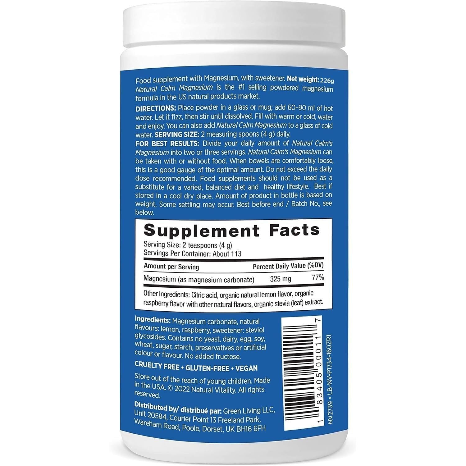 Buy now Natural Vitality Calm, Magnesium Supplement, Anti-Stress Drink Mix Powder, Original, Raspberry Lemon - 8 Ounce (Packaging May Vary) at indiglob india