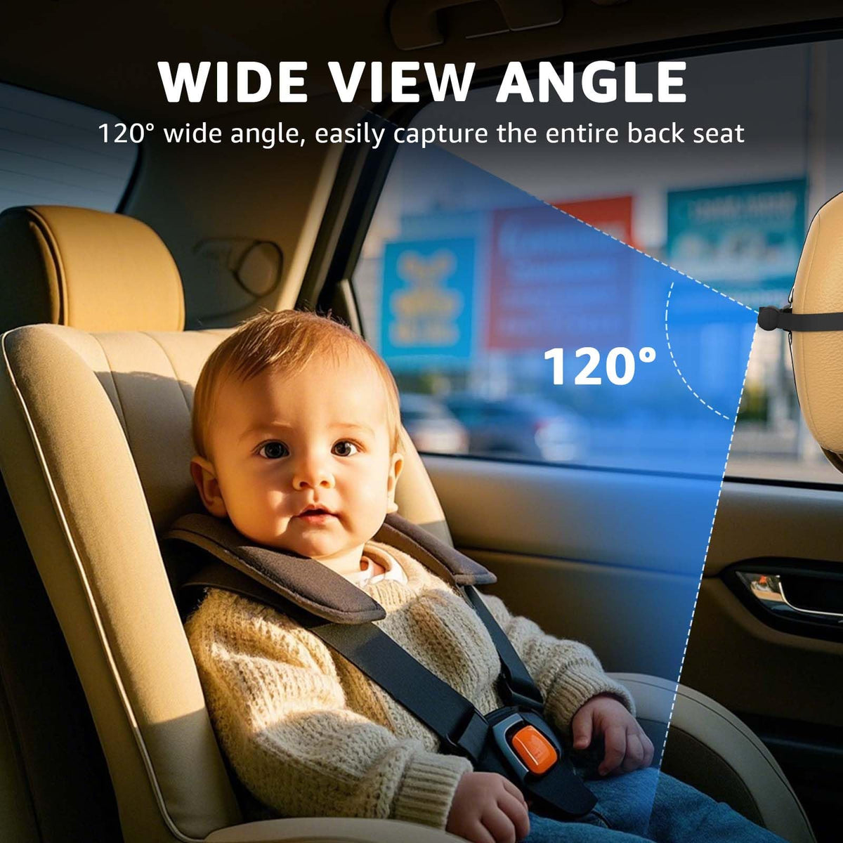 GROWNSY Baby Car Camera with Night Vision, 4.3 Inch HD Display