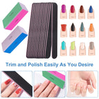 Nail File and Buffer Set, 4 Way Nail Buffers Shine Kit Professional Nail Files for Natural Nails Manicure Filer Filing Polishing Buff Nail Care Smoother Buffing Fingernail 100/120/240/600/3000 Grit