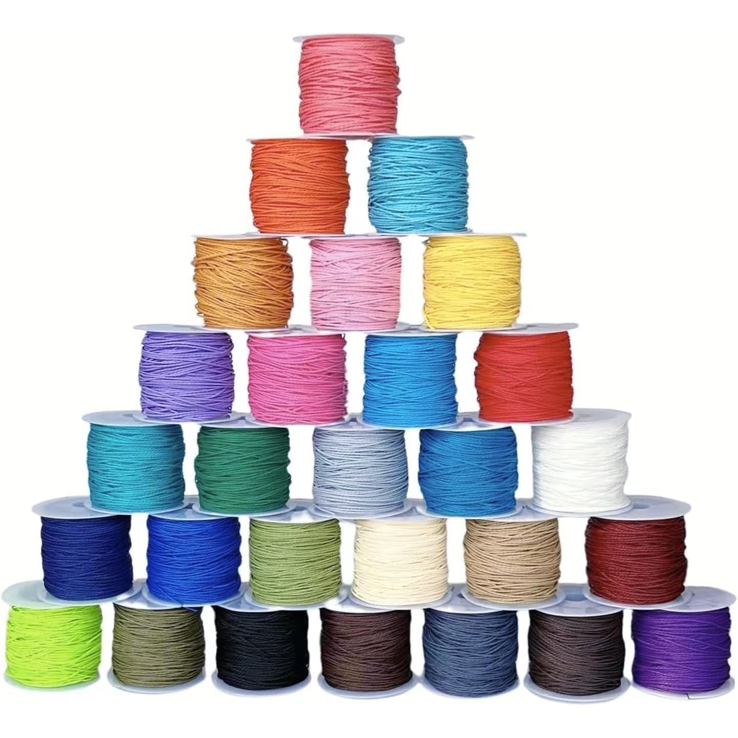 Buy now 40 Colors Wax String for Bracelet Making, Waxed Thread Cord, Polyester Rope for Jewelry, DIY Bracelets, Necklace and Macrame 30 colors 685m at indiglob india
