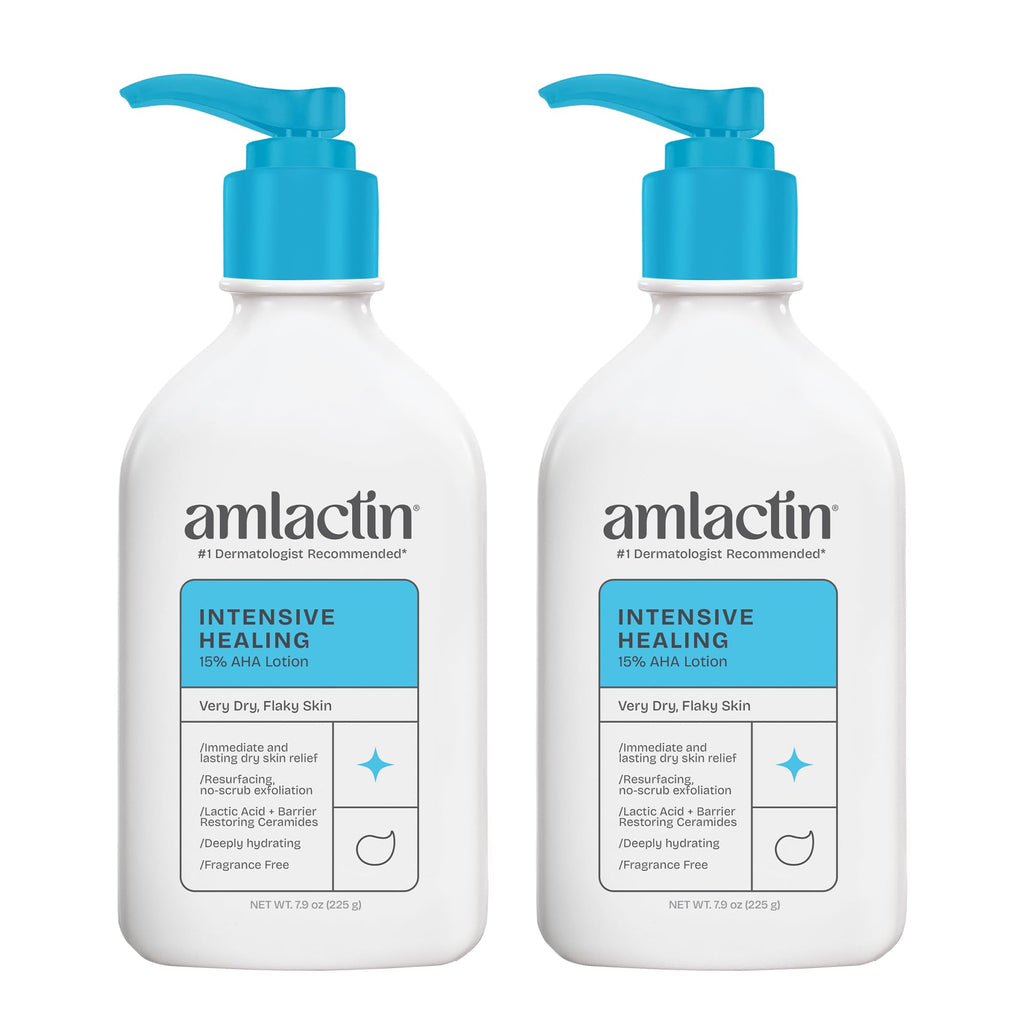 AmLactin Intensive Healing Body Lotion, 15% Lactic Acid, 14.1 oz | 15% body lotion with lactic acid and ceramide 3 exfoliates and deeply moisturizes extremely dry skin for smoother skin.