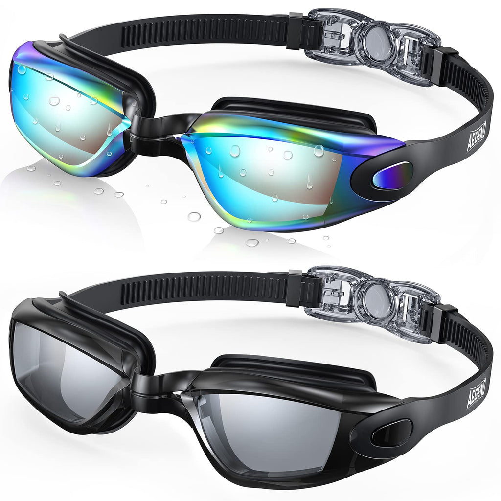 Buy now Aegend Swim Goggles, 2 Pack Swimming Goggles No Leaking Adult Men Women Youth at indiglob india