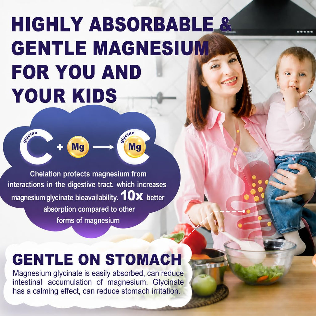 Magnesium Glycinate Gummies 500mg for Adults & Kids, High Absorption, 120Ct | Sugar Free Magnesium Calm Sleep Aid, Kids Sleep Gummies w/ Glycine L-Theanine B6 for Sleep, Calm, Muscle, Relax, No Melatonin