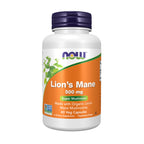 Buy now NOW Foods Supplements, Lion's Mane 500 mg, Super Mushroom, Made with Organic Lion's Mane Mushrooms, 60 Veg Capsules at indiglob india