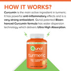 Qunol Turmeric 500mg Gummy, Ultra High Absorption Turmeric Curcumin, 90 ct | Delicious Vegan & Gluten Free Supplement that Supports Joint Health and Healthy Inflammation Response, Rich Tangerine Flavor
