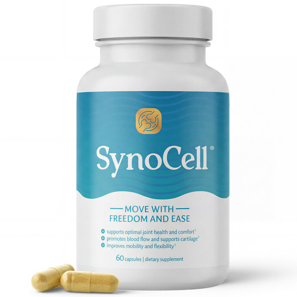 Synocell Joint Support with ASU, Quercetin, Boswellia & Hyaluronic Acid 2Pk | 2 Pack - Daily joint support supplement for women & men, for mobility, flexibility, cartilage support & comfort.1-pack