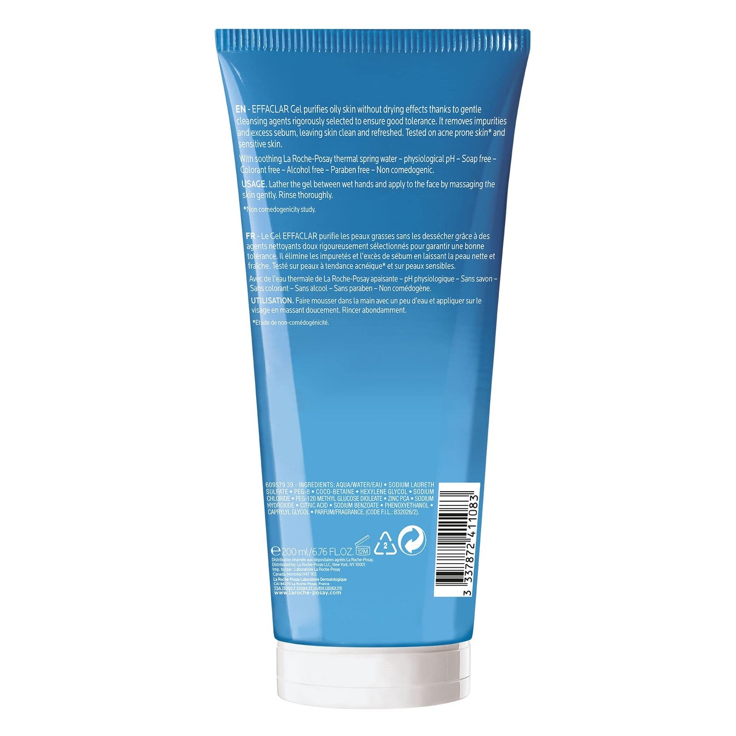 La Roche-Posay Effaclar Purifying Foaming Gel Cleanser for Oily Skin, With Zinc Pidolate To Remove Excess Oil, Alcohol Free & Oil Free, Face Wash For Oily Skin, Dermatologist & Sensitive Skin Tested