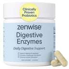 Zenwise Health Digestive Enzymes, Probiotics, for Gut Health Bloat - 180 CT | Multi Enzymes, Probiotics, Bromelain, Papaya, DE111 Probiotics Prebiotics, Gas and Bloating Relief, Vegetarian