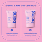 being BIG VOLUME Thickening Shampoo and Conditioner Set 354mL with Avocado and Macadamia Oil