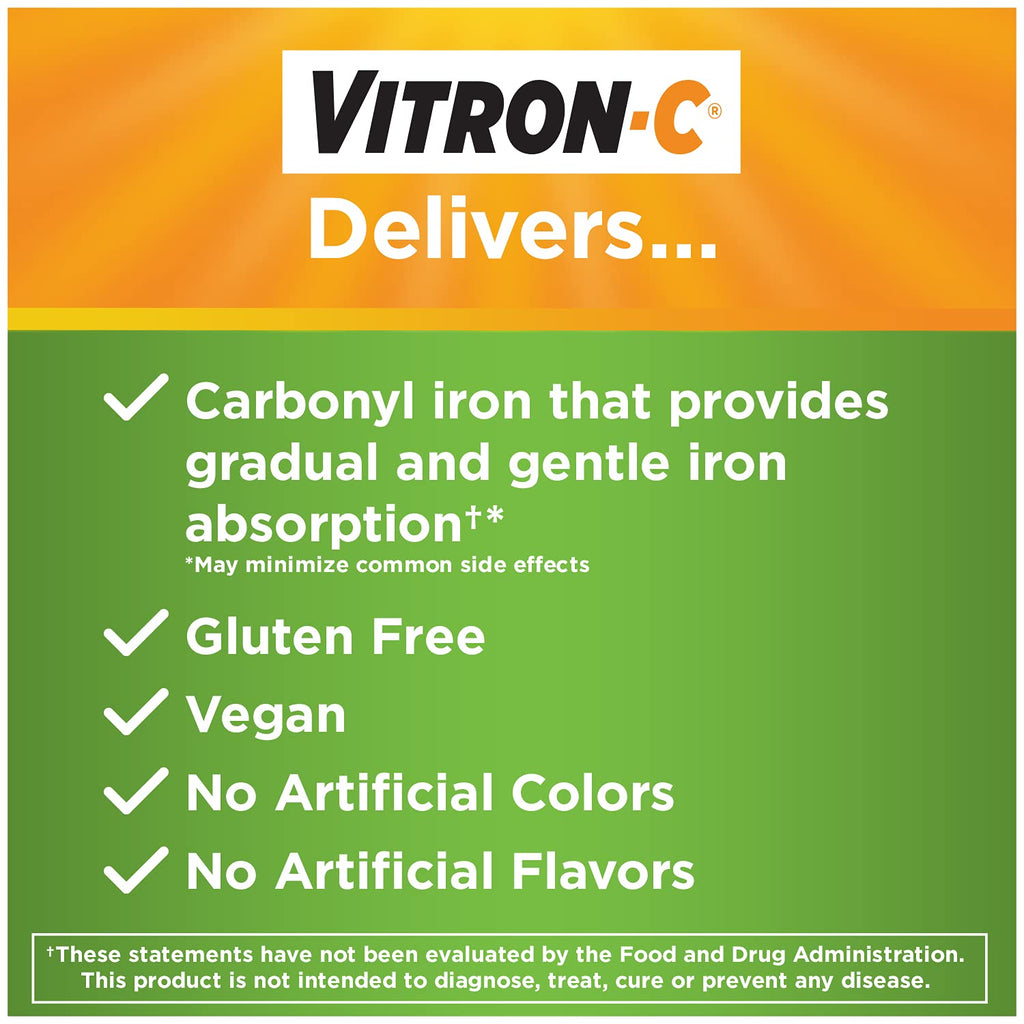 Vitron-C High Potency Iron Supplement, 60ct and Mag-Ox 400 Magnesium Mineral Supplement 60ct