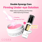 COSRX Pink Peptides Collagen Hydrogel Eye Patch for Puffy Eyes (60) | Cooling & Firming Under Eye Patches with 4-Peptide & Caffeine, Depuffing Gel Eye Mask, Korean Skin Care