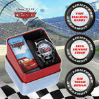 Buy now Accutime Disney Pixar Cars Lightning McQueen Time-Teaching Watch for Kids with Interactive Racing Dial at indiglob india