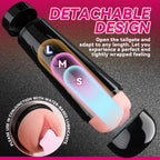 Male Masturbator Cup, Quiet Adult Sex Toys for Men Realistic Pocket Pussy Vagina Textured with 7.5in Depth Soft and Manual Sex Machine, Erotic Massage Gels