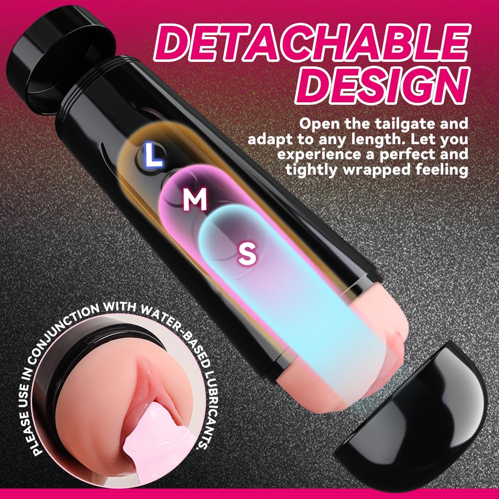 Male Masturbator Cup, Quiet Adult Sex Toys for Men Realistic Pocket Pussy Vagina Textured with 7.5in Depth Soft and Manual Sex Machine, Erotic Massage Gels