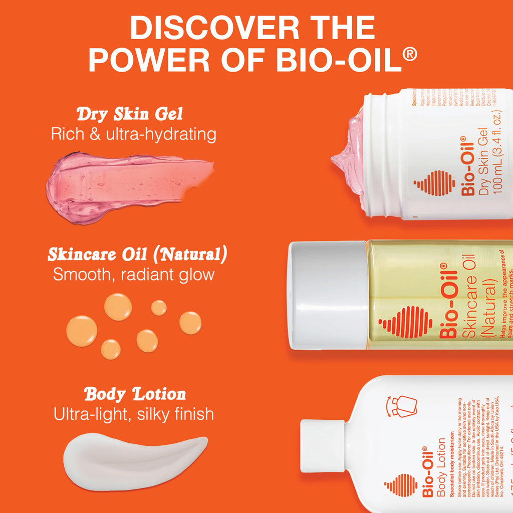 Bio-Oil Fragrance-Free Body Oil Serum for Scars & Stretch Marks, 6.7 fl oz | Dry Skin Moisturizer, Rosehip & Chamomile Oils, Scar Treatment, Stretch Mark Oil, Sensitive Skin Safe, Face and Body