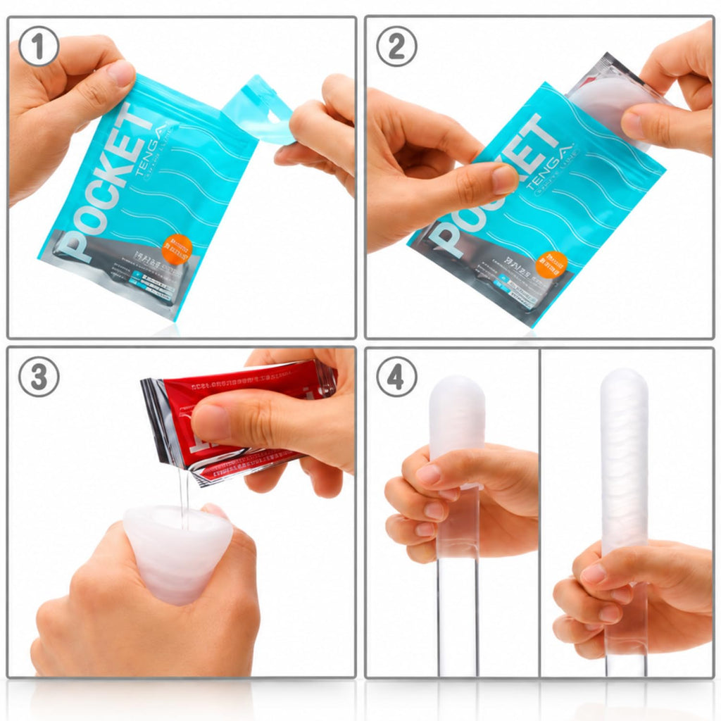 TENGA Pocket 6-Pack Adult Male Masturbator Sex Toys Sleeves Set | Discreet, Portable, Disposable | Variety of Unique Stroker for Men