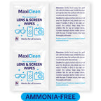 Lens Wipes for Eyeglasses – 200 Lens Wipes Individually Wrapped, Pre-moistened Eyeglass Cleaning Wipes, for Glasses Cleaner, Sunglasses, Camera Lenses, Laptop Screens, Phones, Happy Eye Glasses