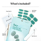 Heyhae Semi Cured Gel Nail Strips - Hey, Heart by the Ocean