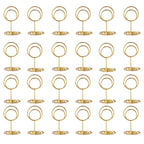 Toncoo 24 Pcs Premium Mini Table Number Holders and 24 Pcs Place Cards with Gold Foil Border, Place Card Holder, Table Sign Stand, Photo Picture holders for Centerpieces, Wedding, Party, Birthday