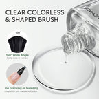 Glamonade Base Top Coat Nail Polish: Clear Quick Dry Nail Polish High Shine Long Lasting Glossy Regular Nail Lacquer Air Dry Fast Base Coat for Women Gift Nail Art Manicure Salon Quality
