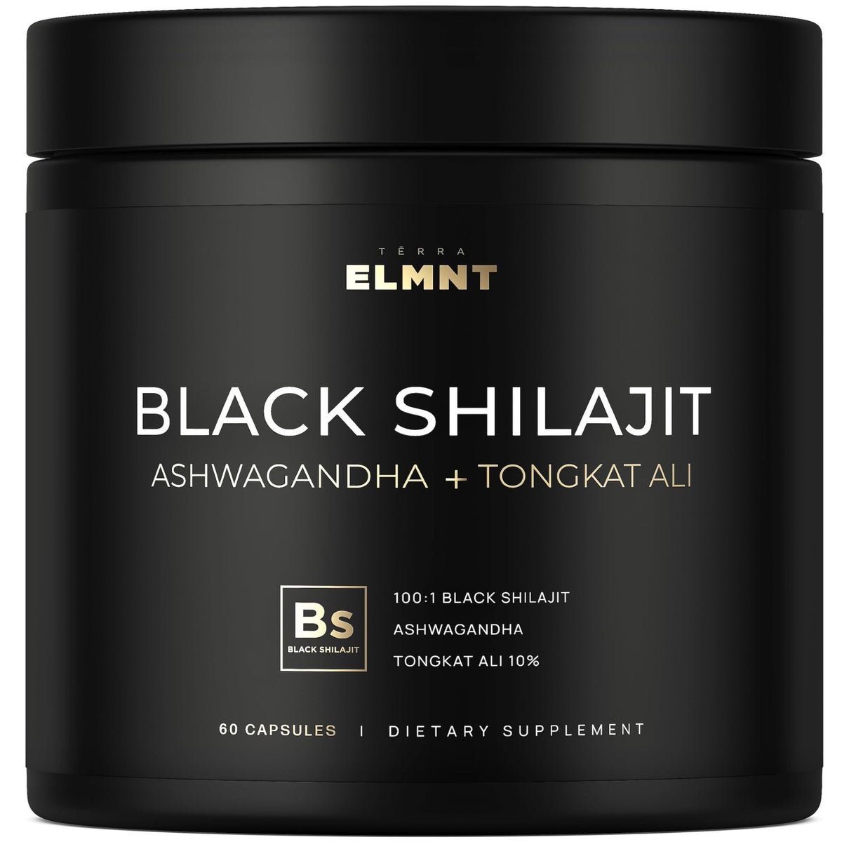 100x Strength Black Shilajit for Men w. 10% Tongkat Ali & Ashwagandha
