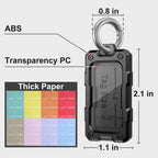 16 Pcs Solid Plastic Key Tags with O Rings, Custom ID Name Label