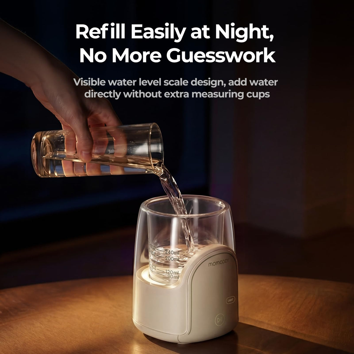 Momcozy NightPro Bottle Warmer for Baby Breast Milk with Night Light