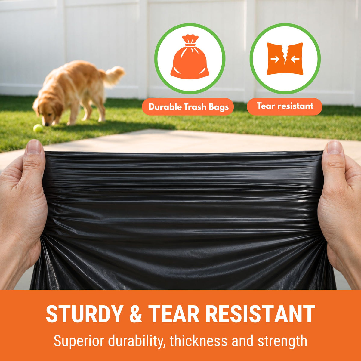 Pupzle Dog Poop Bin Liners, 3.2 Gallon Trash Bag Refills with Drawstrings