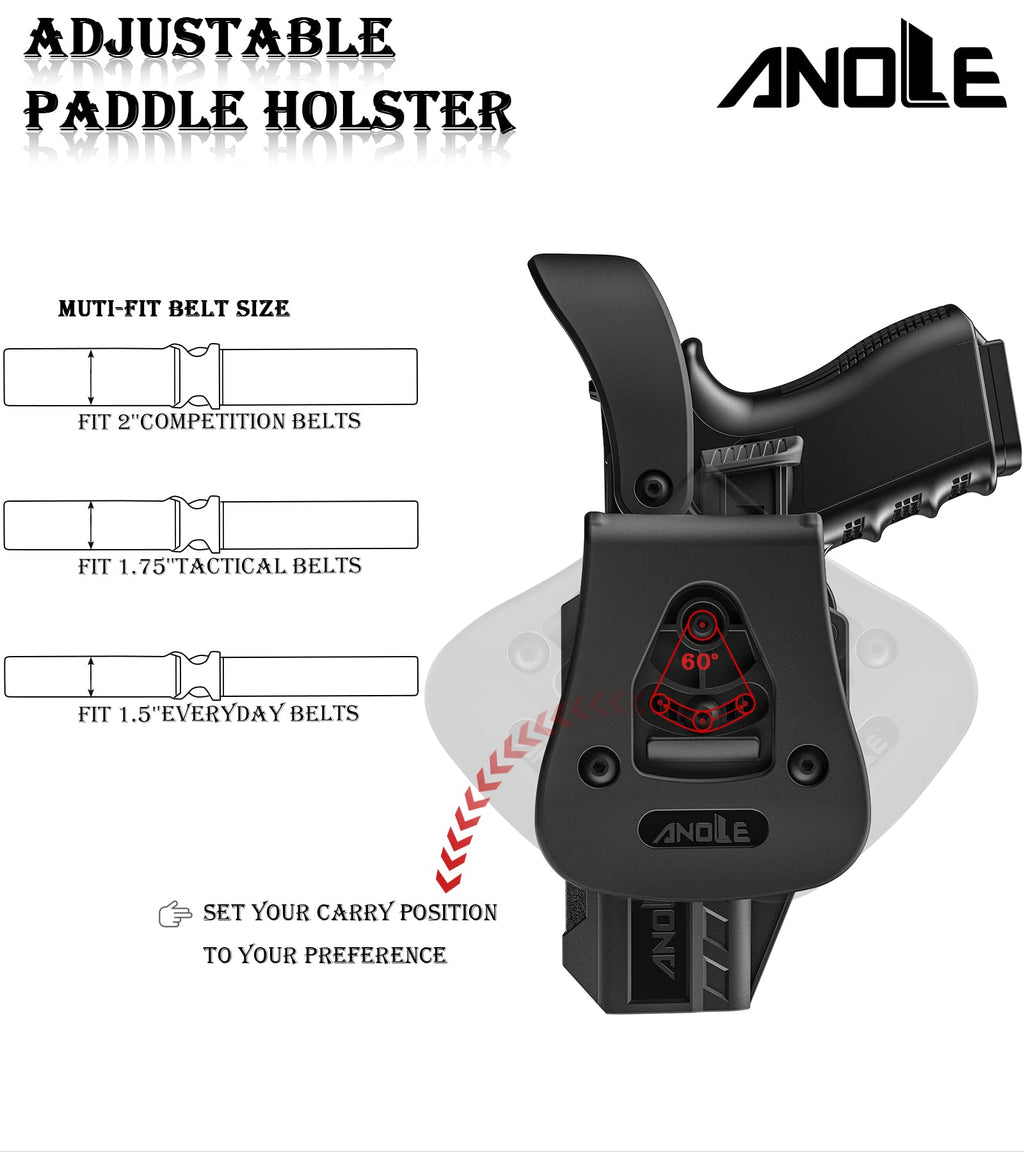 Level 3 Holster for Glock 17/19/19X/23/32/44/45, Right-Handed