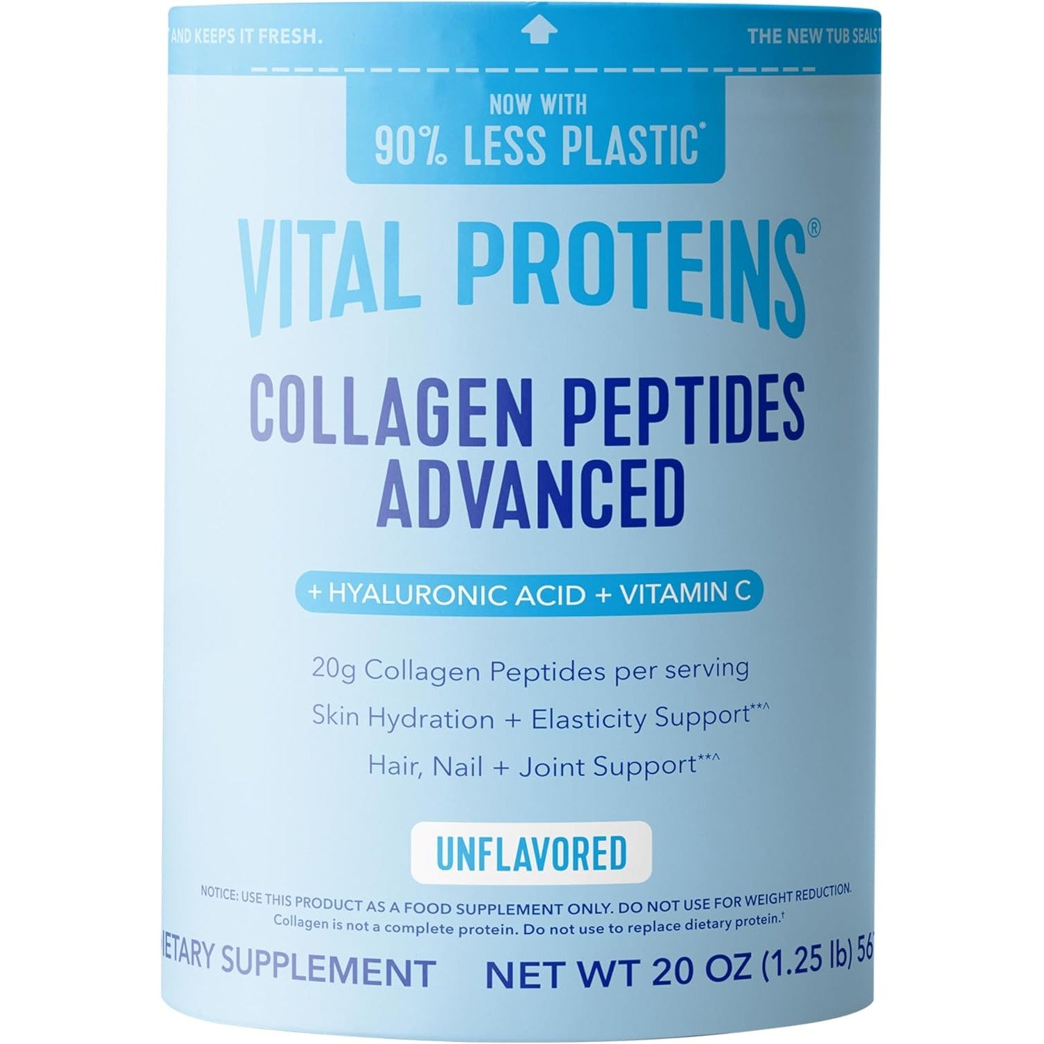 Buy now Vital Proteins Collagen Peptides Powder Advanced with Hyaluronic Acid & Vitamin C, Collagen Supplements, Unflavored, 12 Servings Unflavored 27 Servings (Pack of 1) at indiglob india