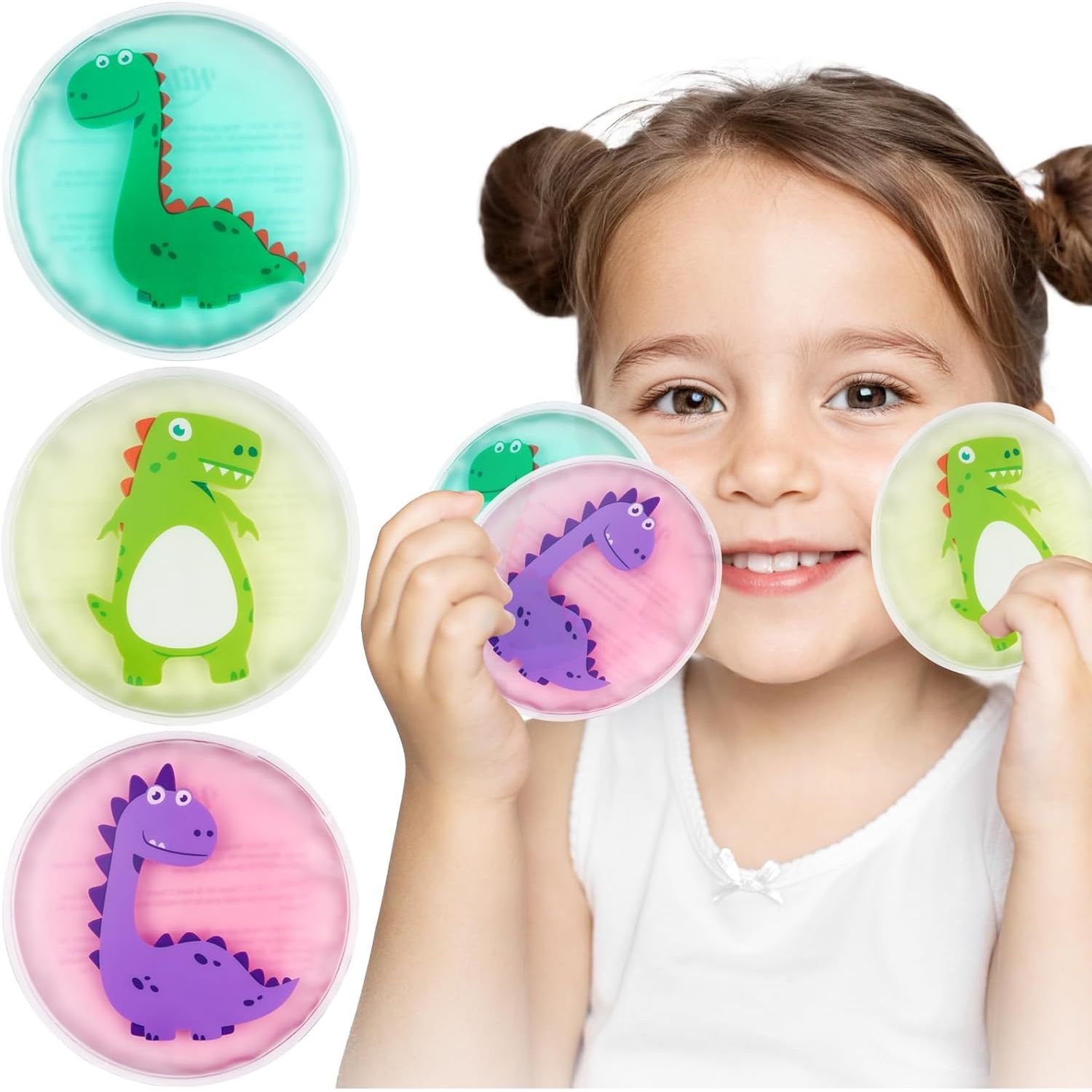 Buy now Hilph Kids Ice Packs for Boo Boos, Toddler Dinosaur Ice Pack Reusable Childrens Boo Boo Buddy Hot Cold Gel Packs for Kids Injuries, Pain Relief, Bumps & Bruises, Breastfeeding, Lunch Box (3 Packs) A-3 Dinosaurs at indiglob india