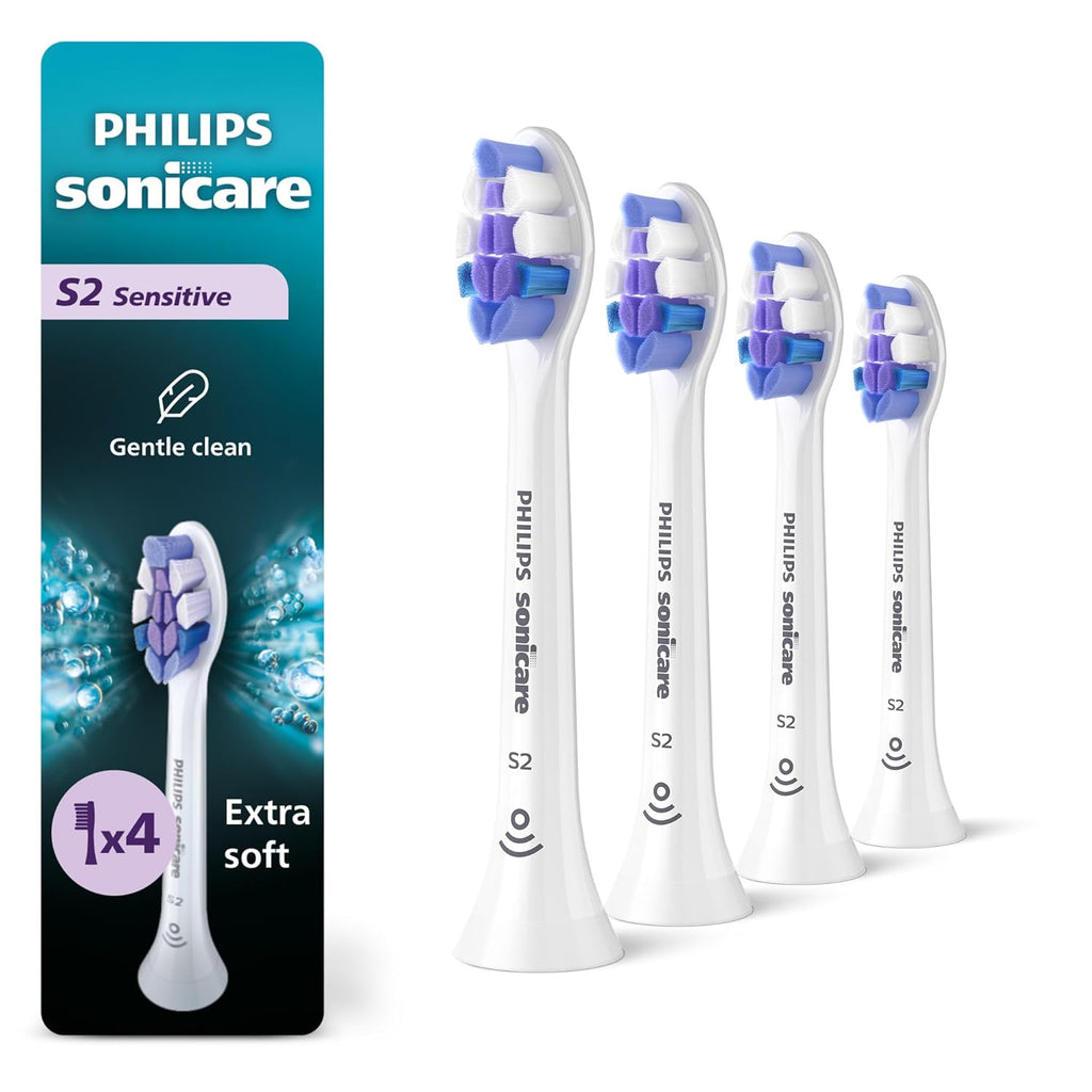 Buy now Philips Sonicare Genuine Sensitive Replacement Toothbrush Heads for Sensitive Teeth, 3 Brush Heads, White, HX6053/64 1 Count (Pack of 4) White at indiglob india