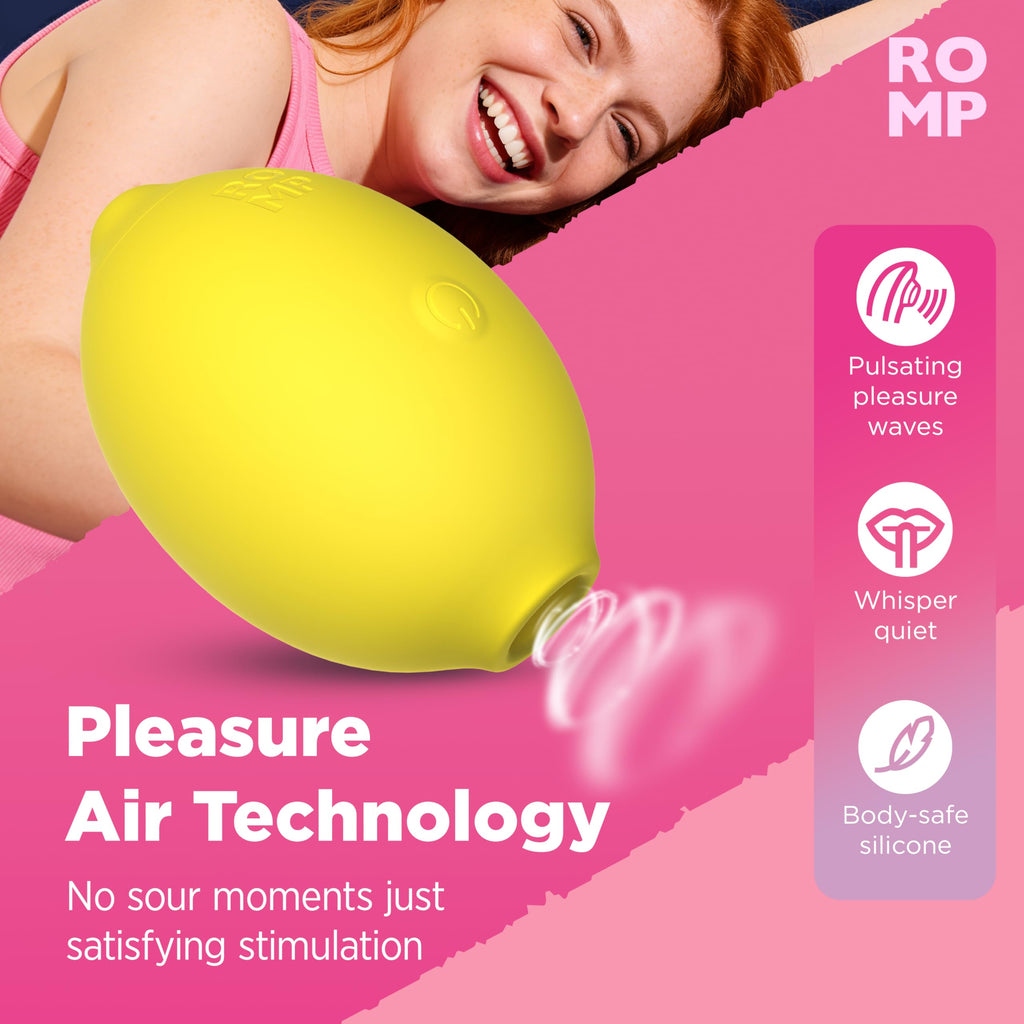 ROMP Lemon Vibrator Womens Sex Toy, 10 Mode Suction Clitoral Massager