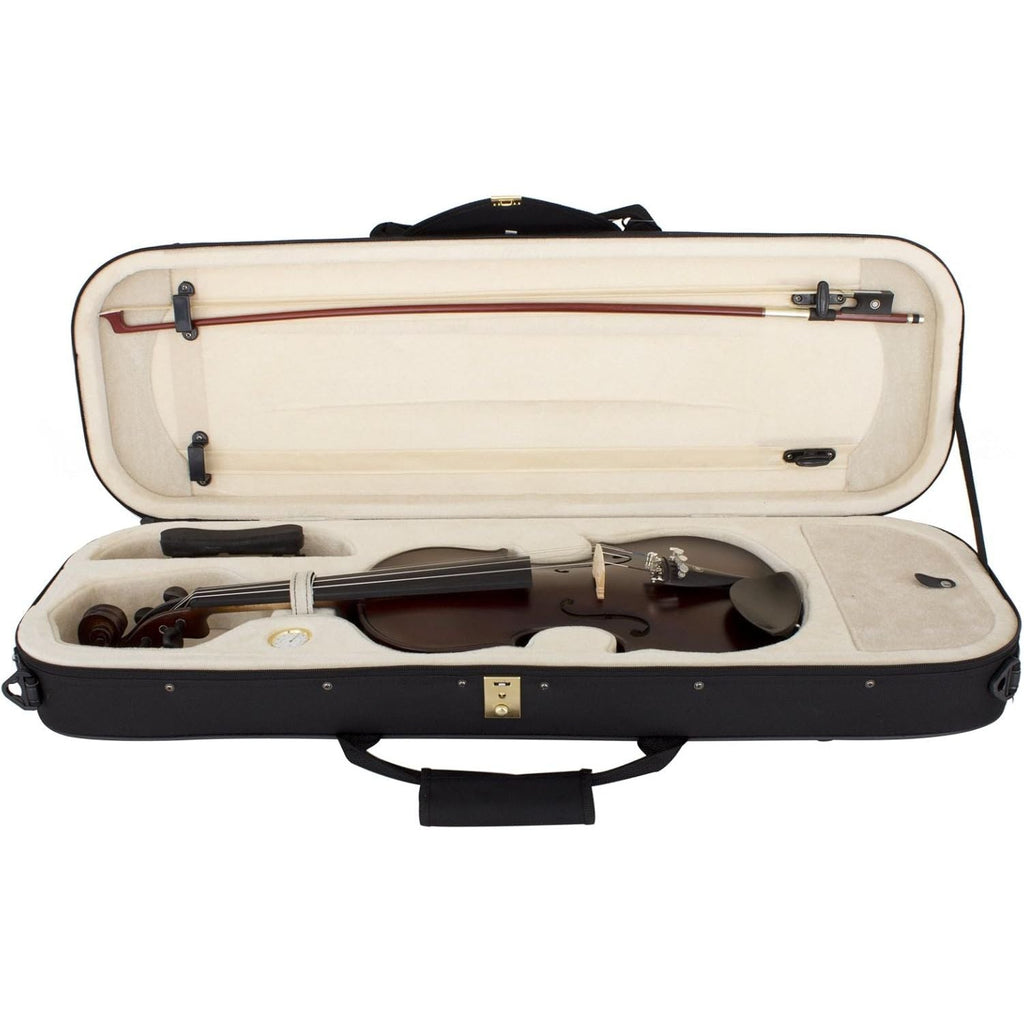 Buy now Cecilio 4/4 Full Size Violin - Hand-Carved Solid Spruce & Maple, Ebony Fingerboard, Deluxe Oblong Hard Case & Bow Included, Fiddle Set for Beginners Professionals at indiglob india