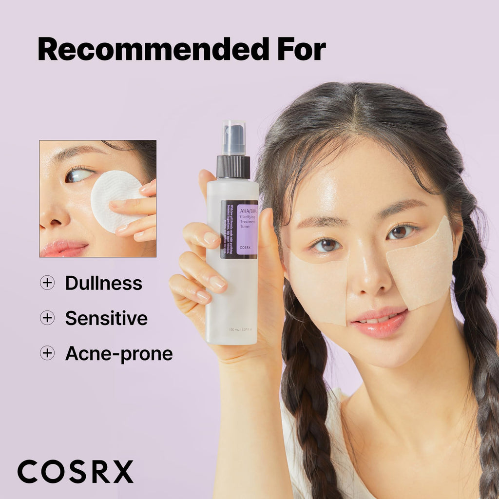 Buy now COSRX AHA/BHA Treatment Toner 5.07 fl.oz/ 150ml, Facial Exfoliating Spray for Whiteheads, Pores, & Uneven Skin, Korean Toner, Not Tested on Animals, Korean Skin Care at indiglob india