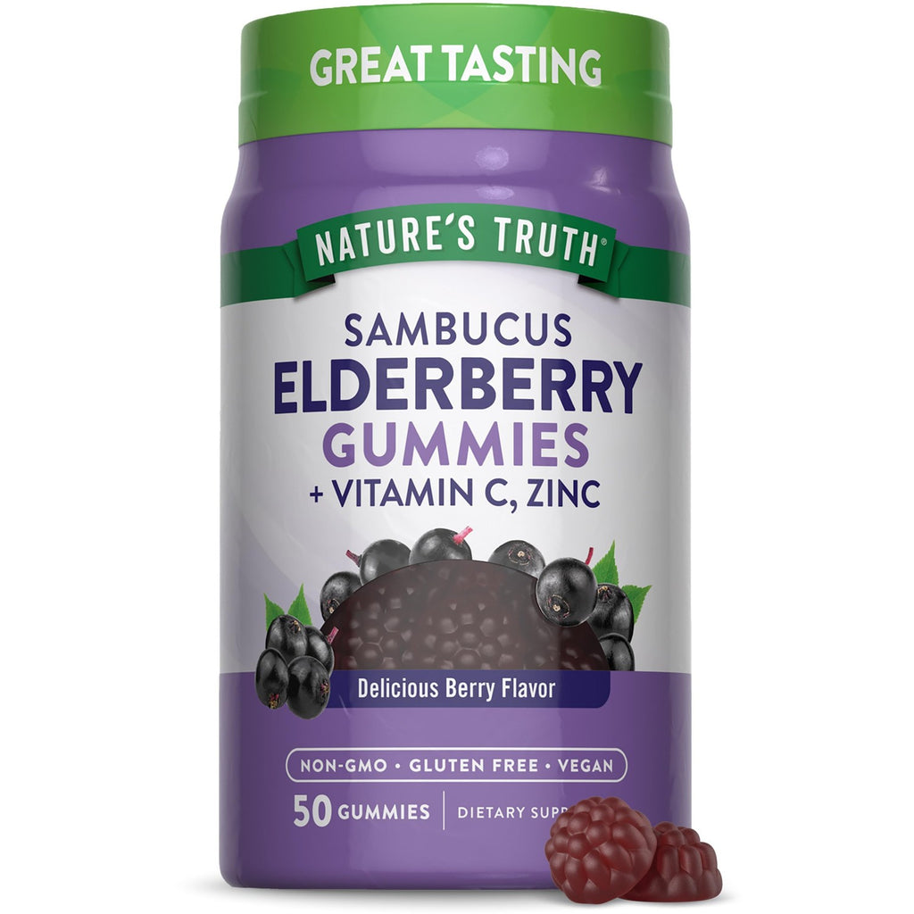 Nature's Truth Black Elderberry Gummies | 50 Vegan Gummies