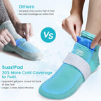 Buy now SuzziPad Cold Therapy Socks with Reusable Gel ice Packs - Achieve Relief from Sprains, Muscle Pain, Bruises, Swelling, Edema, Chemotherapy, Arthritis, Post Partum Foot (S/M) at indiglob india
