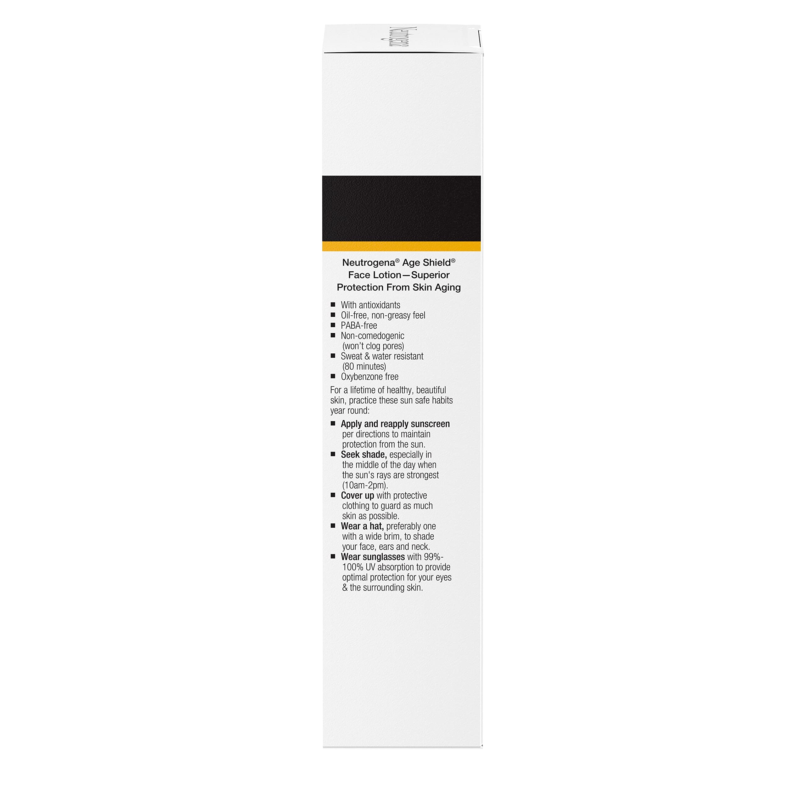 Buy now Neutrogena Age Shield Face Oil-Free Sunscreen Lotion with Broad Spectrum SPF 70, Non-Comedogenic Moisturizing Sunscreen to Help Prevent Signs of Aging, PABA-Free, 3 fl. oz. at indiglob india